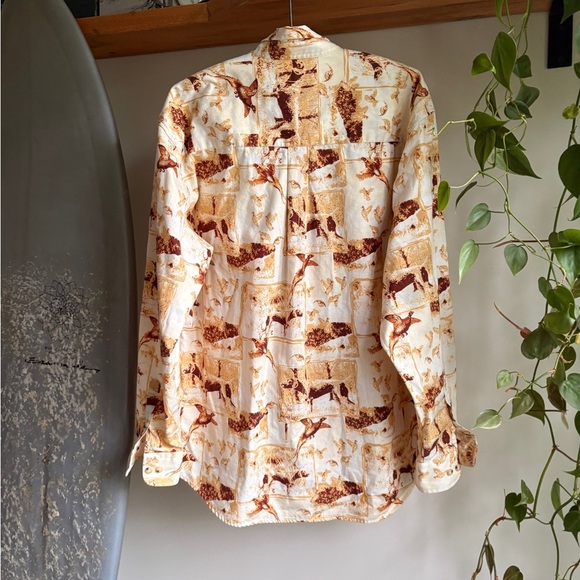 Vintage Cowboy Buttom down western MEN’s XL wildlife - Picture 5 of 7